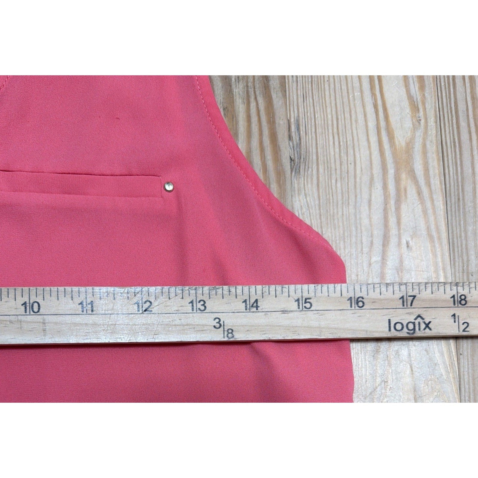 Express Women’s Blouse Top Shirt Sleeveless Pink Front Zip Size M