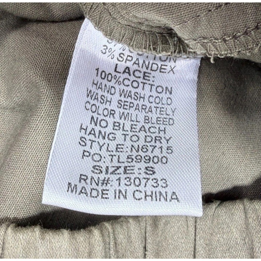 Umgee Denim Green Raw Edge Flair Pants Size Small