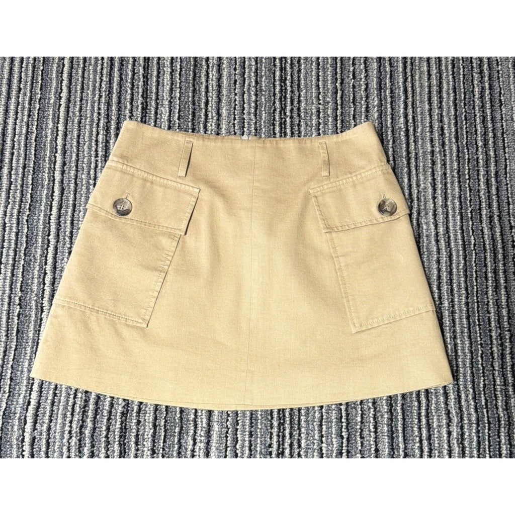 Beymen Club Women's Mini Garbadine Skirt Linen Blend 28