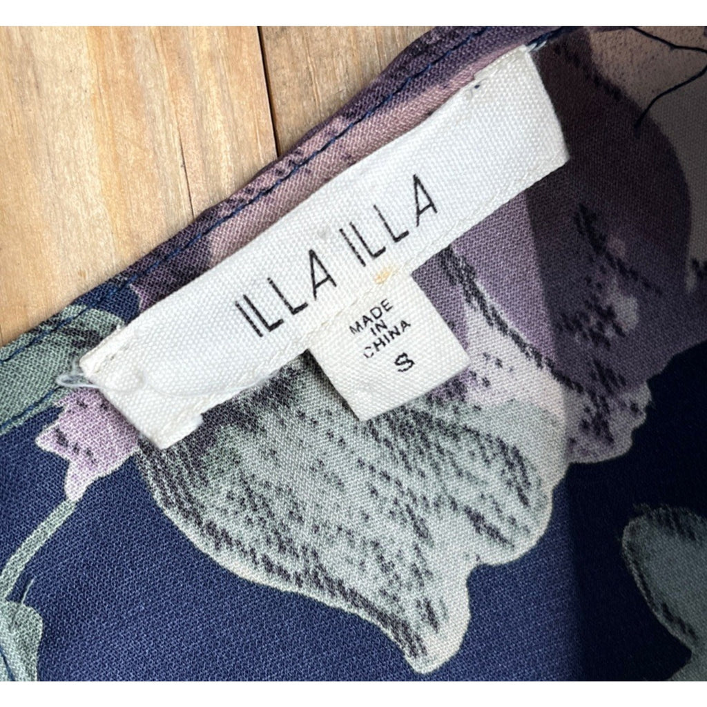 Illa Illa Women Bohemian Romper Long Sleeve Bell Sleeve Brown Floral Leaves SzS