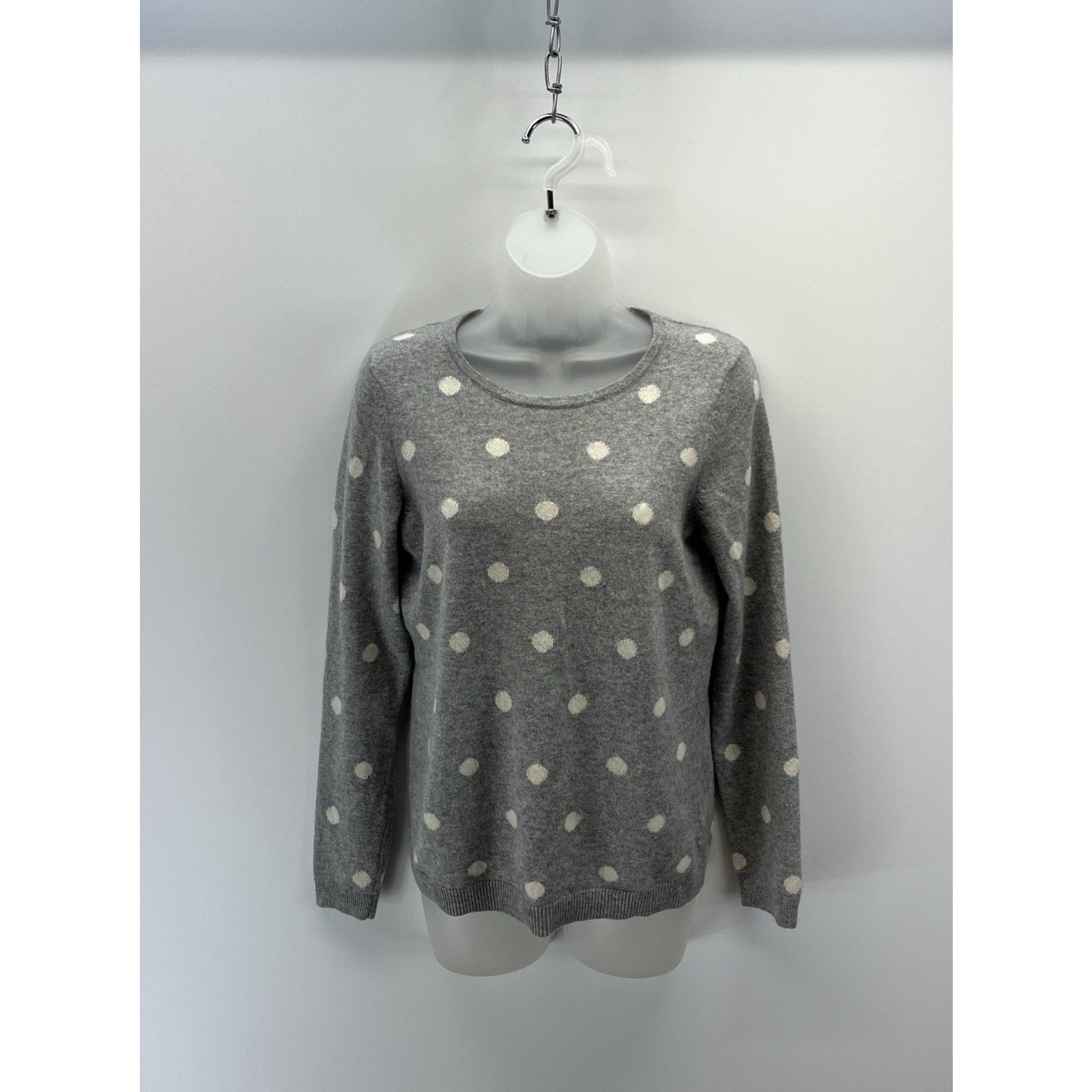 Talbots Women's 100% Cashmere Polka Dot Pullover Sweater Size S