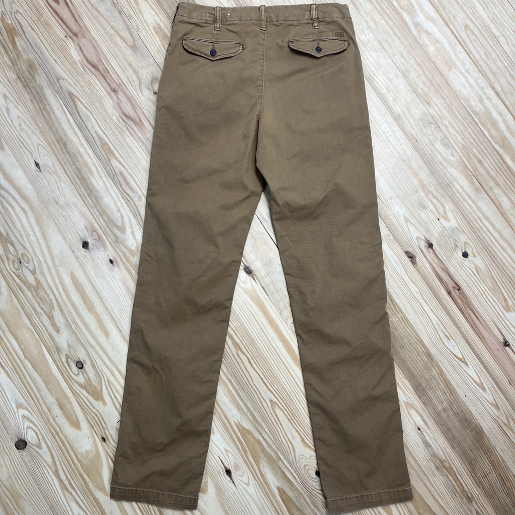 American Eagle Pants Mens 32x36 Tan Chino Original Straight Cotton Casual