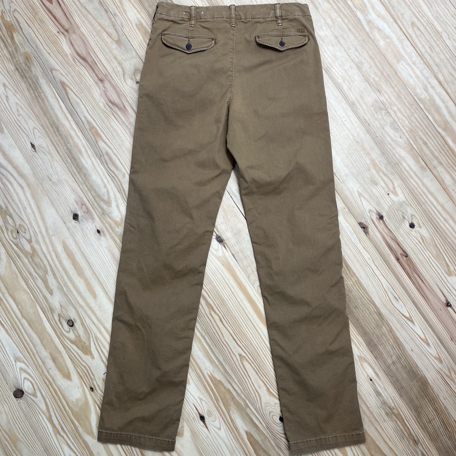 American Eagle Pants Mens 32x36 Tan Chino Original Straight Cotton Casual