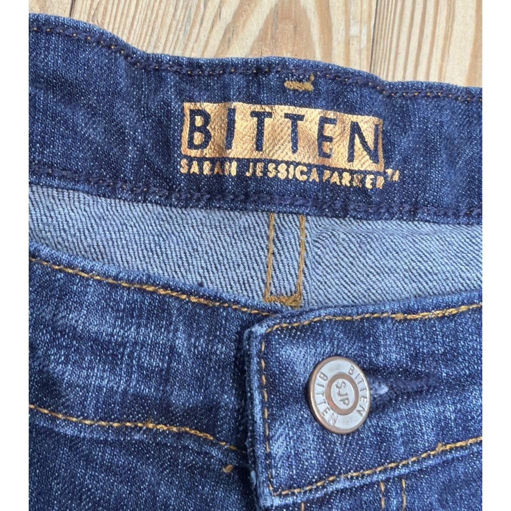 Bitten by Sarah Jessica Parker Sz 18R Premium Denim Bootcut Jeans Stretch 38x32