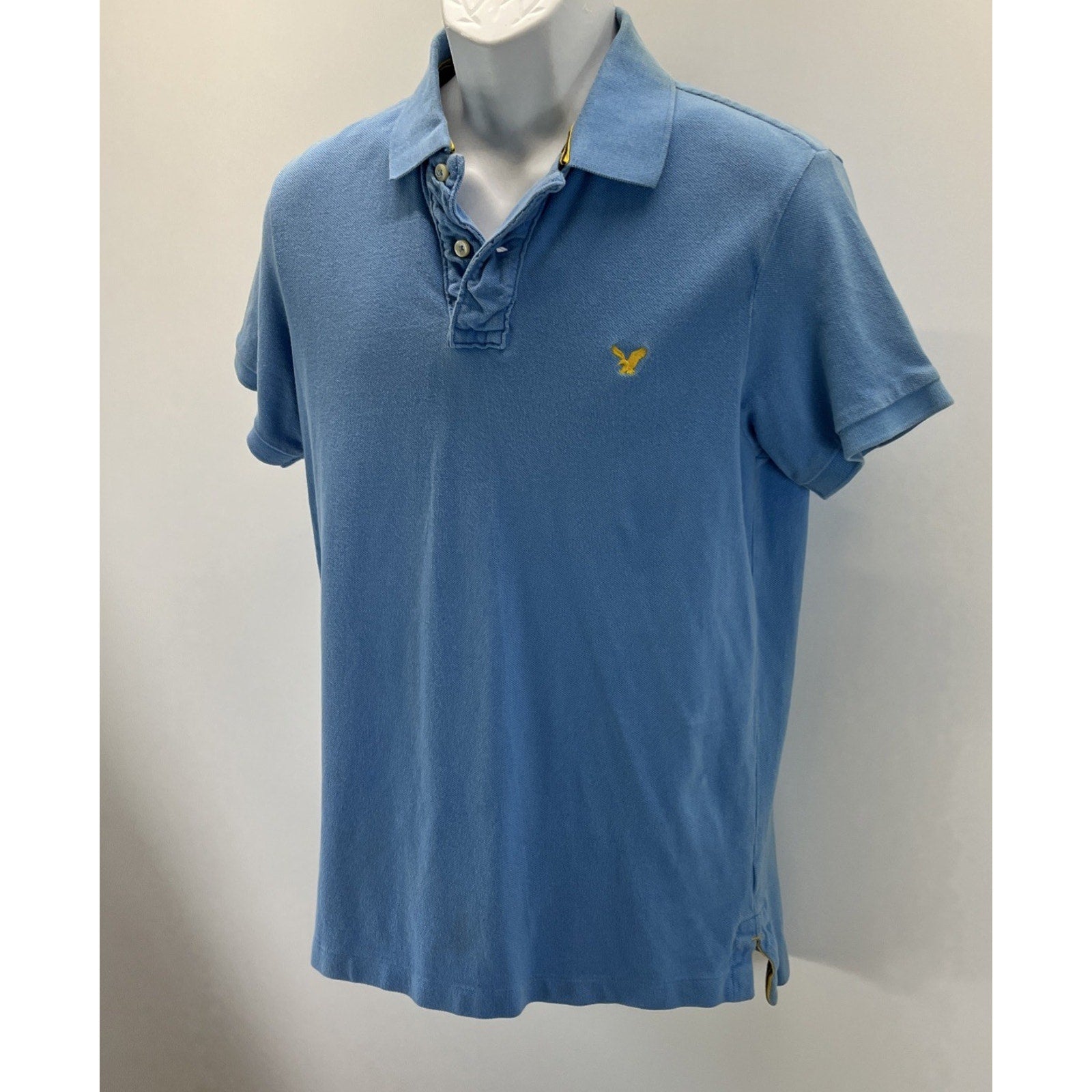 Vintage Fit American Eagle Outfitters Men's Polo Shirt Size M Blue