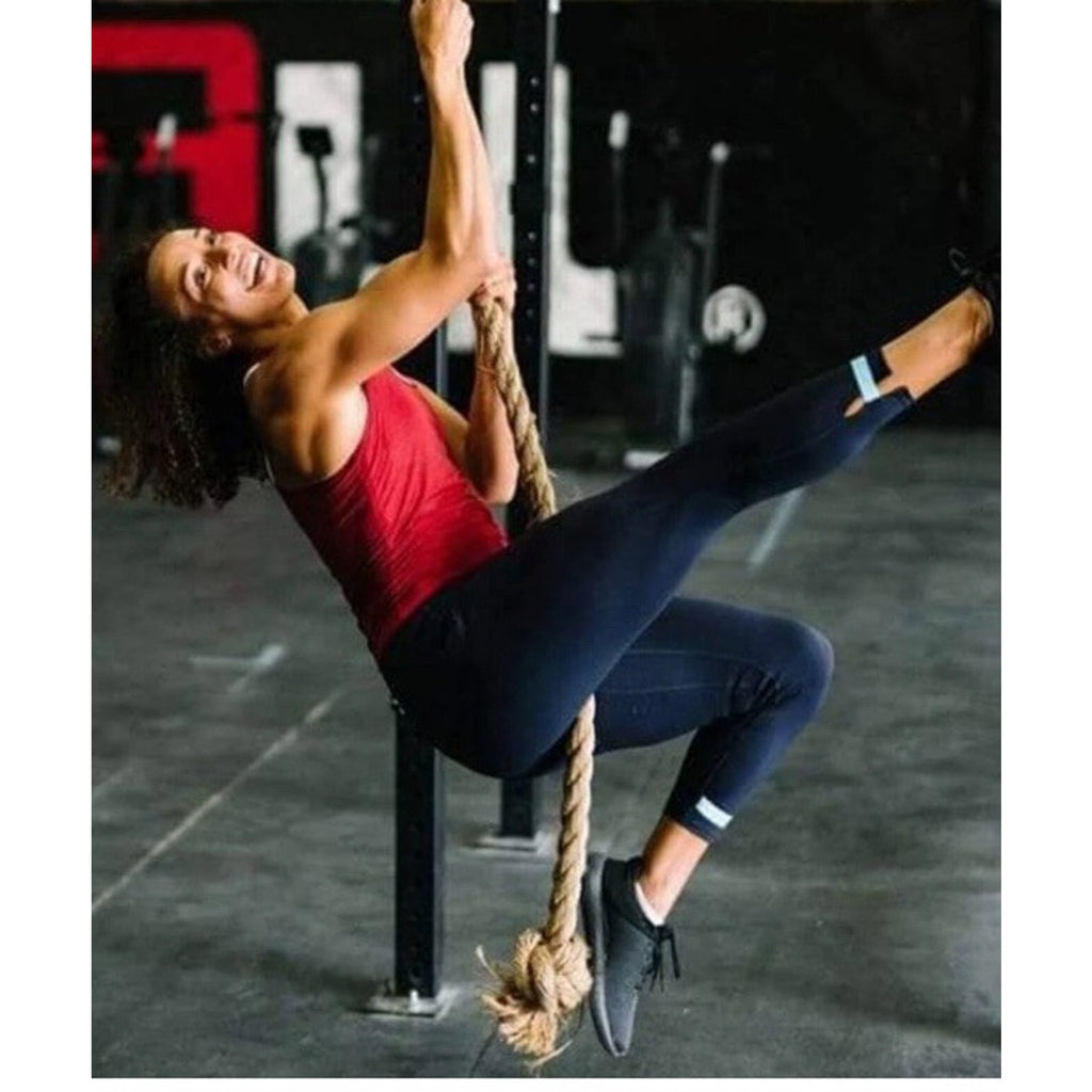 ZYIA Strap Deluxe Hi-Rise 7/8 Navy Leggings Size 2