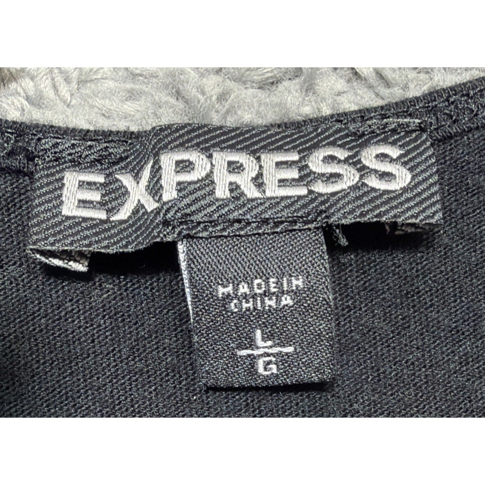 Express Womens Black Sequin Sexy Basic Tank Top Size Large