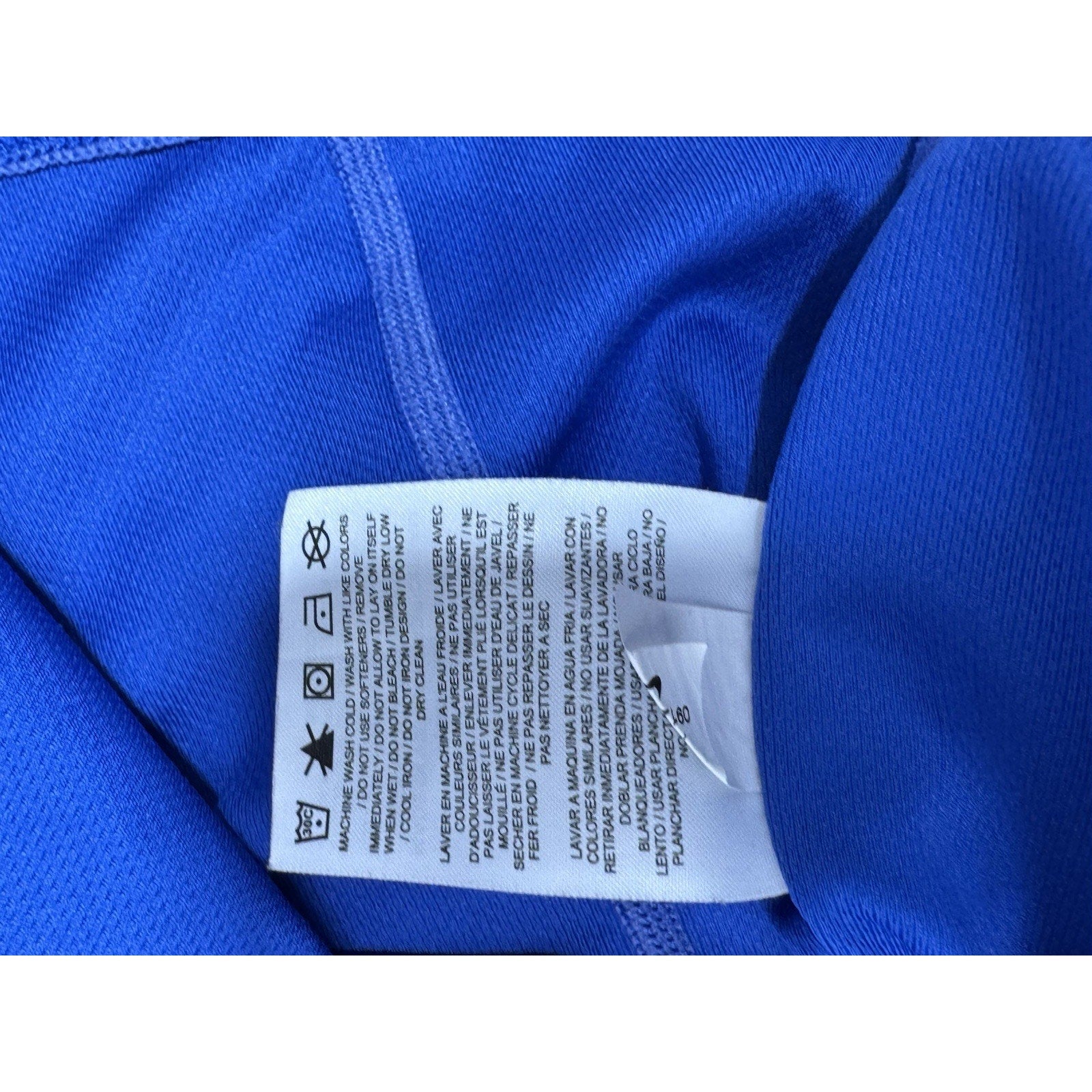 Nike Mens Sweater Small Blue Pullover 1/4 Zip High Neck Fleece Lined Therma Fit