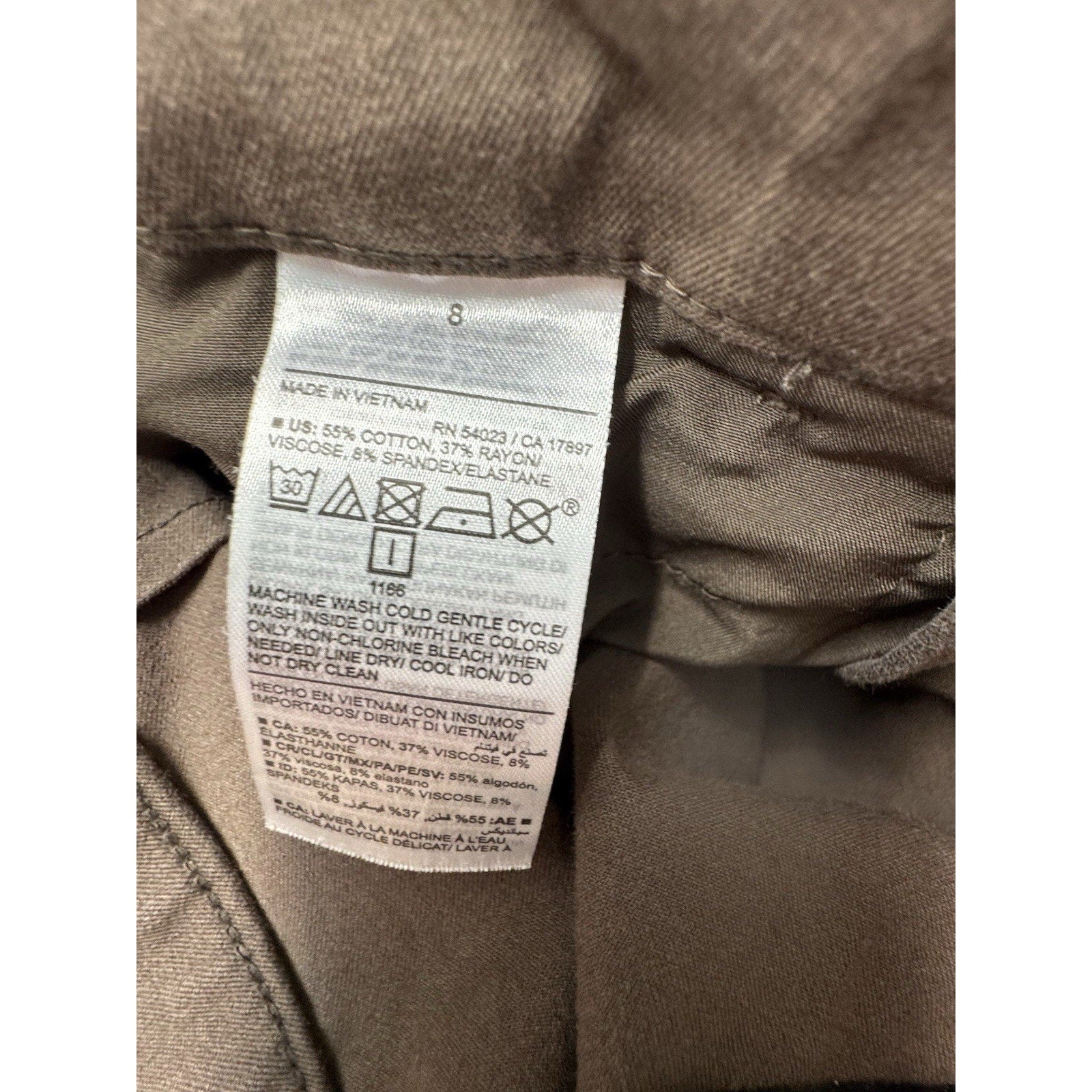 Old Navy High Waisted Skinny Split Hem Pixie Pants Women’s Size 8 Brown