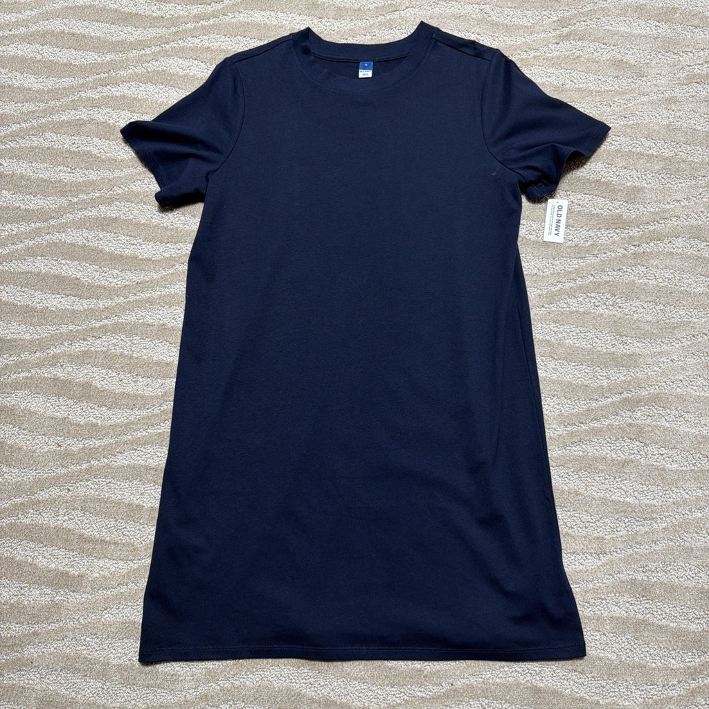 NWT Old Navy Vintage Mini T-Shirt Dress Navy Blue Women's Medium