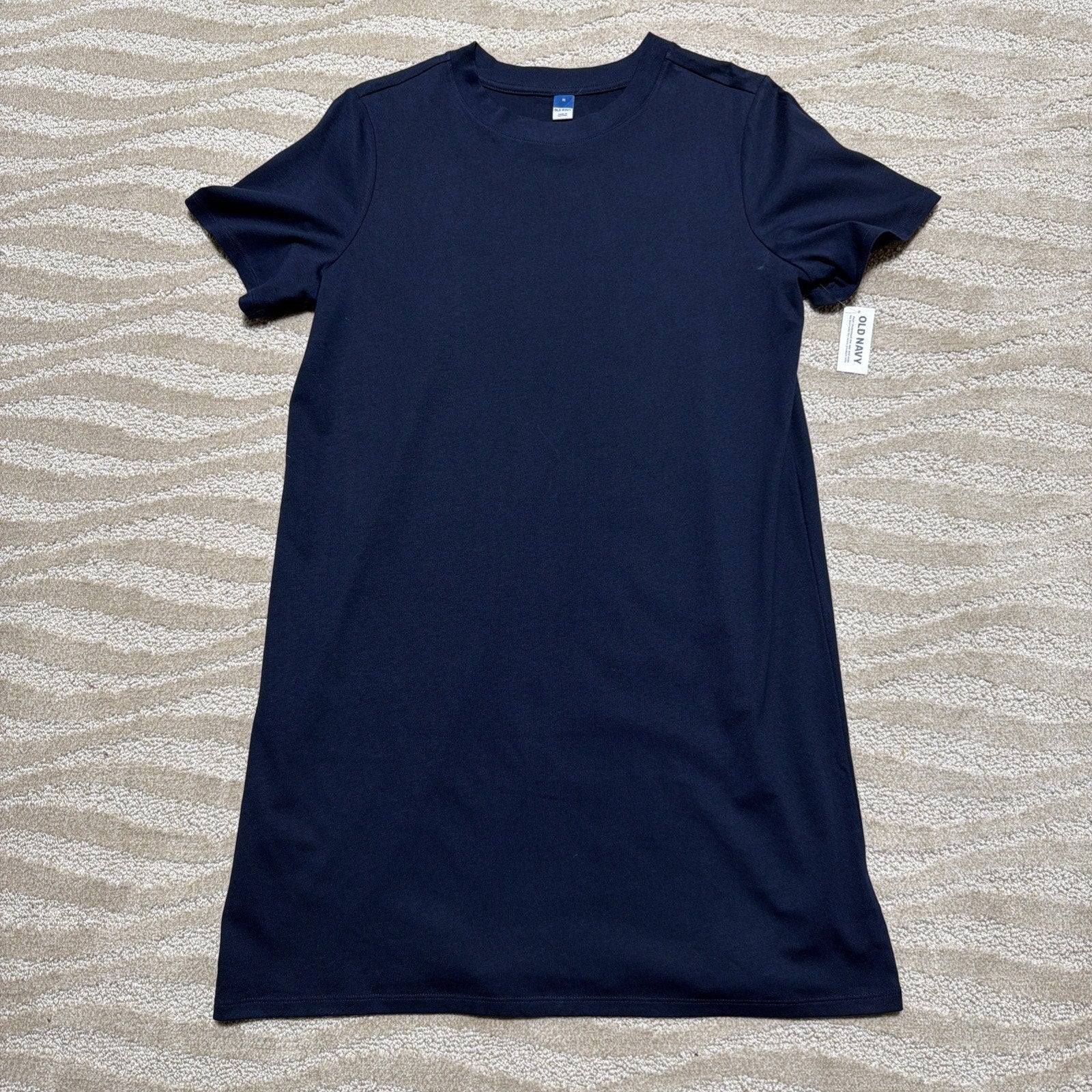 NWT Old Navy Vintage Mini T-Shirt Dress Navy Blue Women's Medium