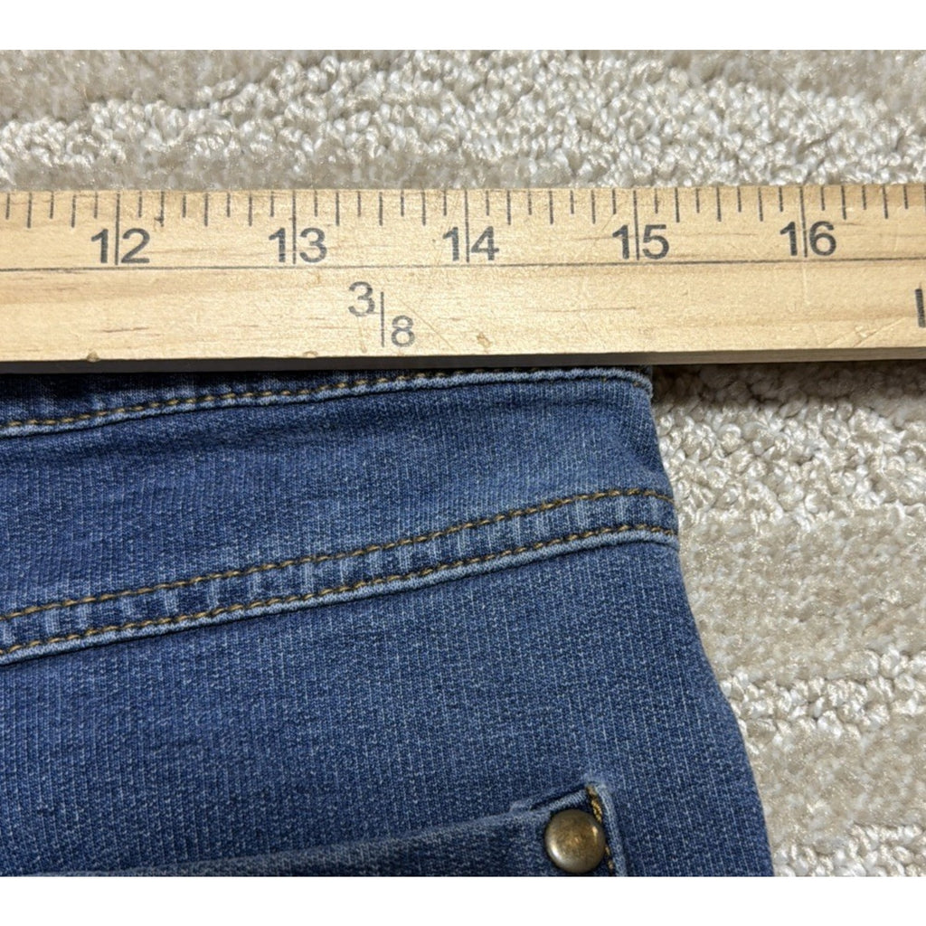 PAJAMA JEANS WOMEN'S PULL-ON BOOT LEG BLUE JEANS STRETCHY 30x27