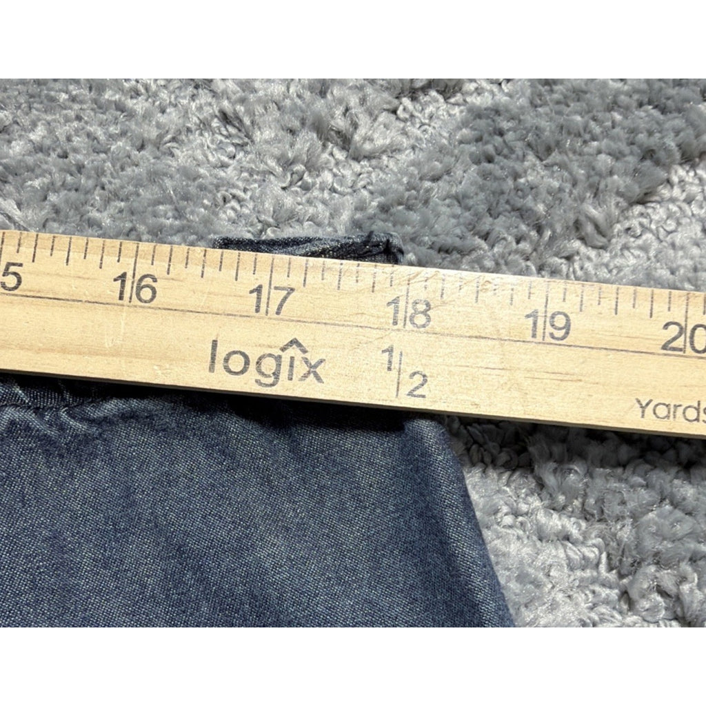 J Jill Skirt Womens Denim A Line Flare Boho Cowgirl size XL New