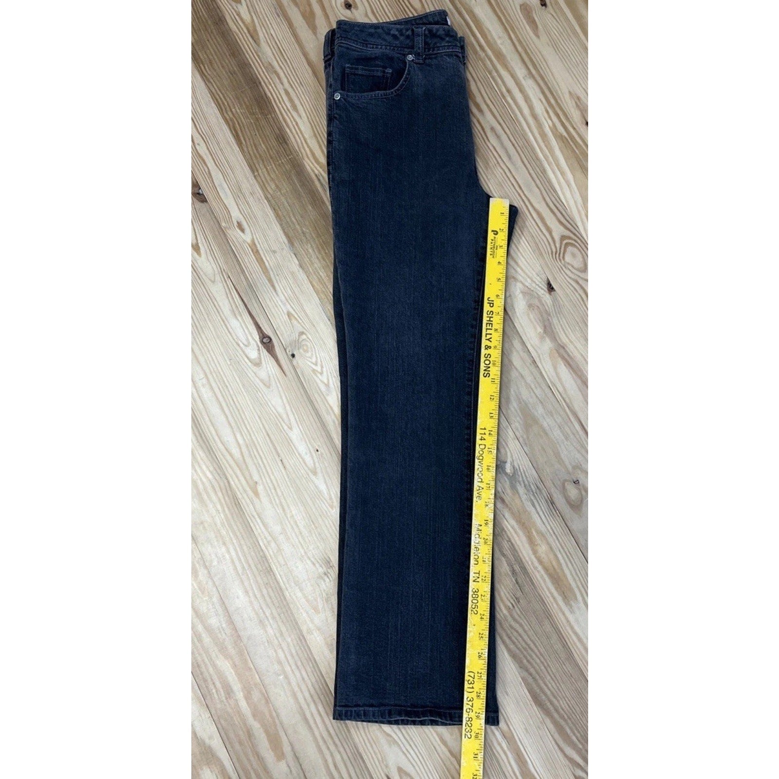 Chico Platinum Jeans Women's Sz. 1.5 Black Charm MR Bootcut Denim Pants