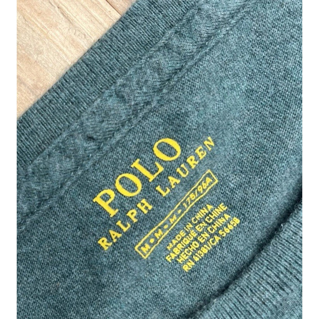 POLO RALPH LAUREN T Shirt Crew Neck with Embroidered Pony Men's M- Green