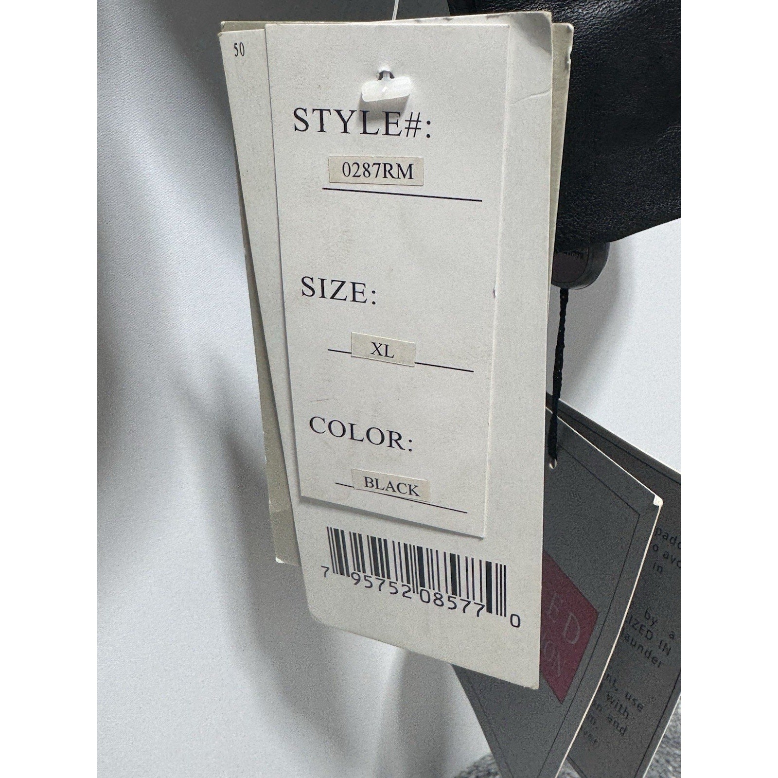 Excelled Black Leather Bomber Jacket Lamb Men’s Size X-Large 0287RM New