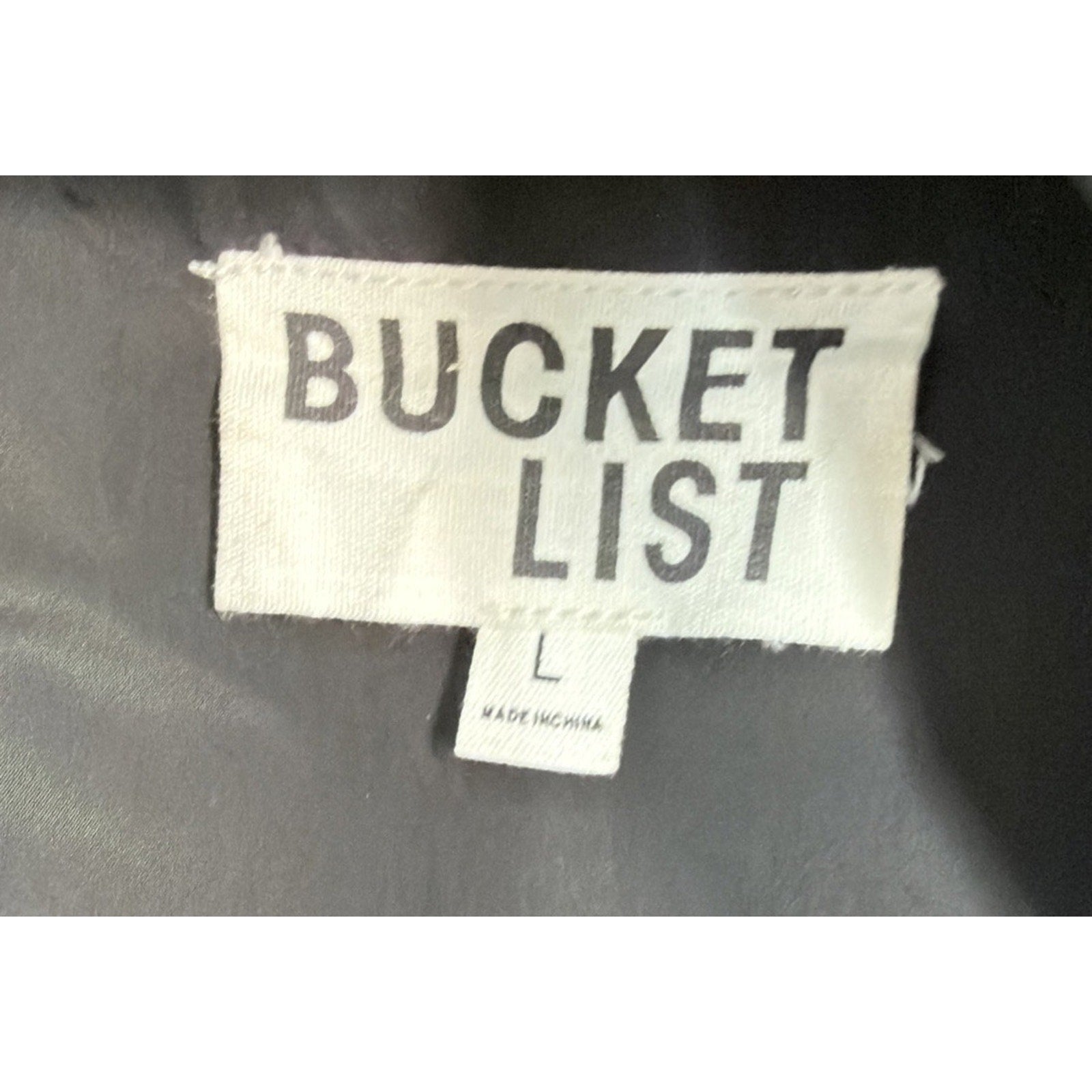 Bucket List Down Black Ruffle Sleeve Puffer Vest Collared Sleeveless Jacket L
