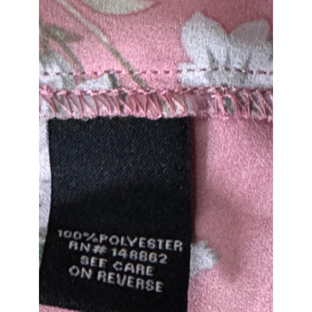 Torrid High Low Back Tunic Sheer Tank Top Chiffon Pink Floral Size 00