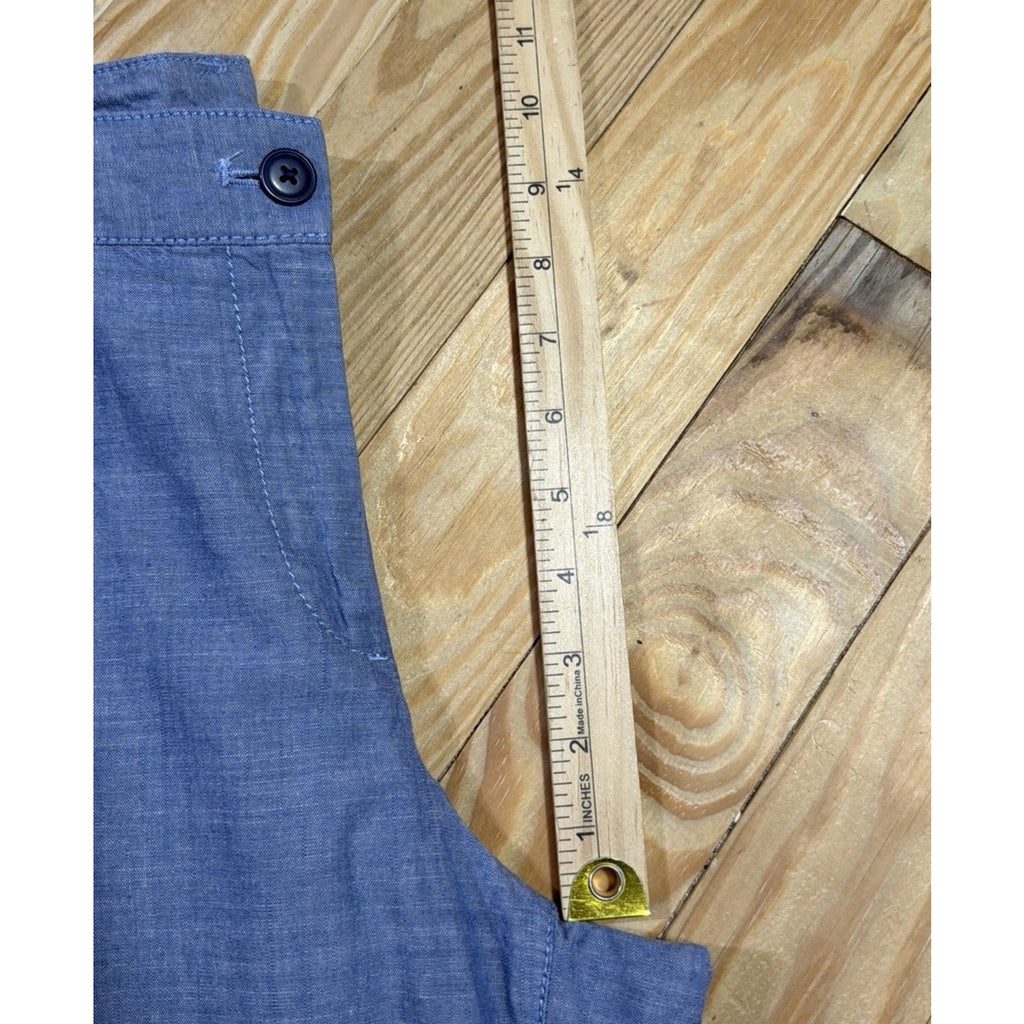Talbots Pants Womens 10 The Weekend Chino Straight Leg Chambray Blue Cotton