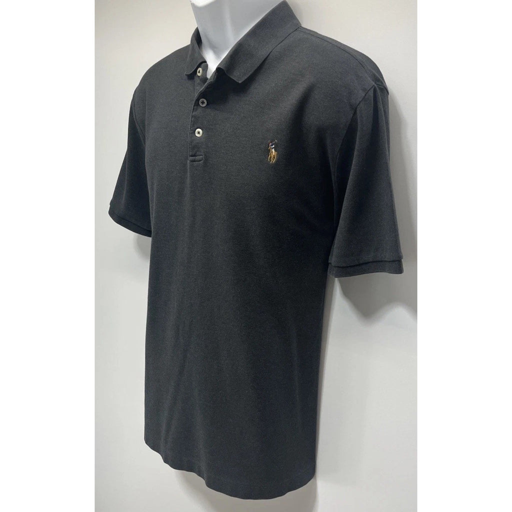 Polo Ralph Lauren Shirt Mens XL Dark Gray Short Sleeve Classic Fit Flesh Pony