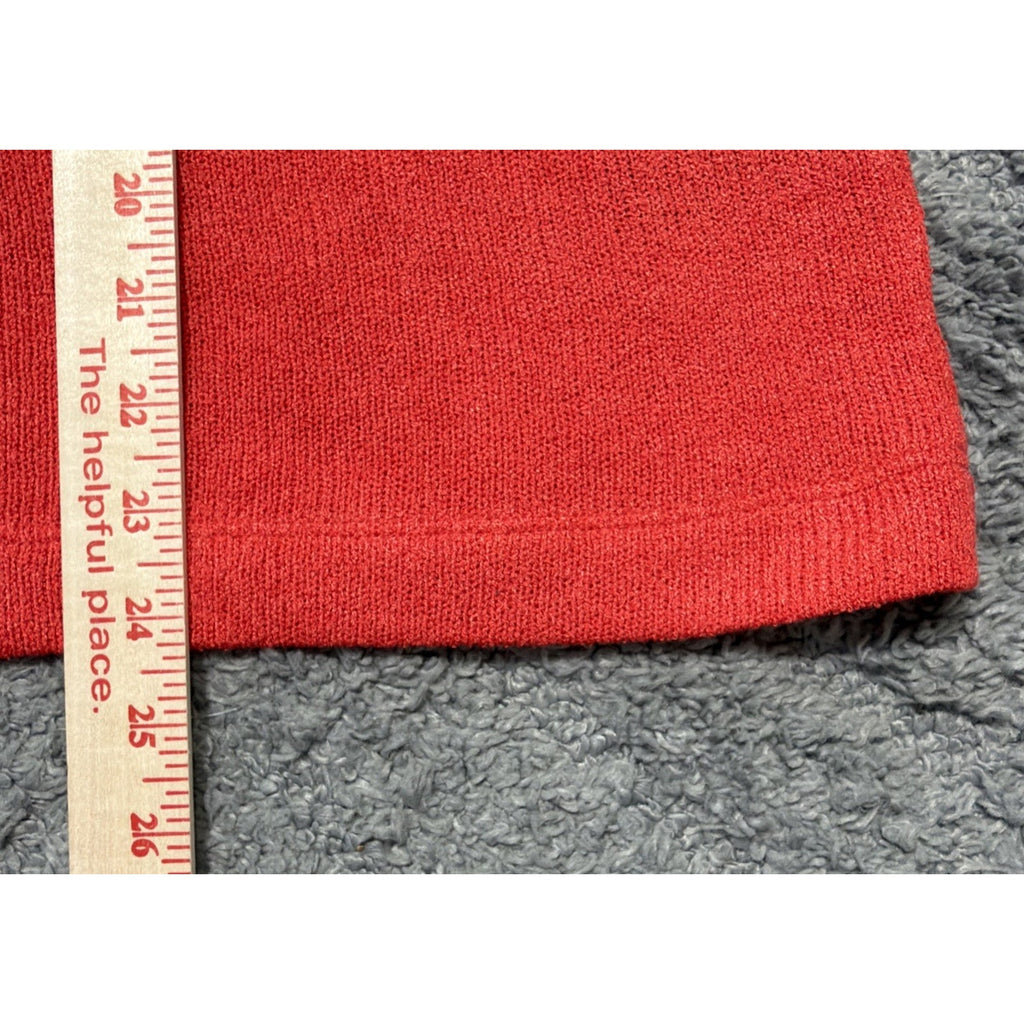NWT H&M Knit Polo Sweater Top Women XXL Orangy Red Short Sleeve