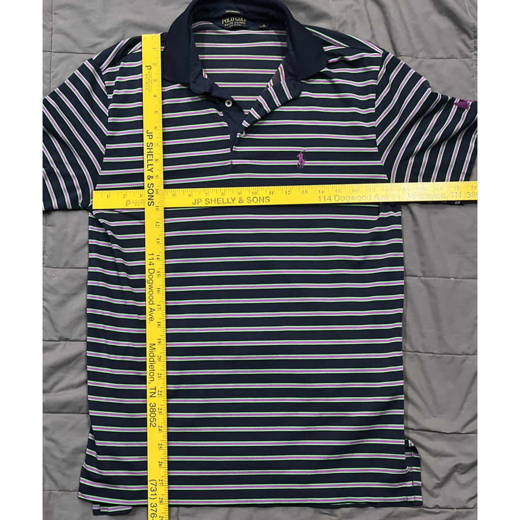 Polo Performance Golf Ralph Lauren Men’s S Striped Polo Pima Cotton Poly Blend