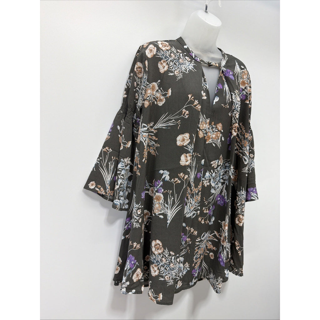 Umgee Dress Womens Small Tent Oversized Shift Boho Floral