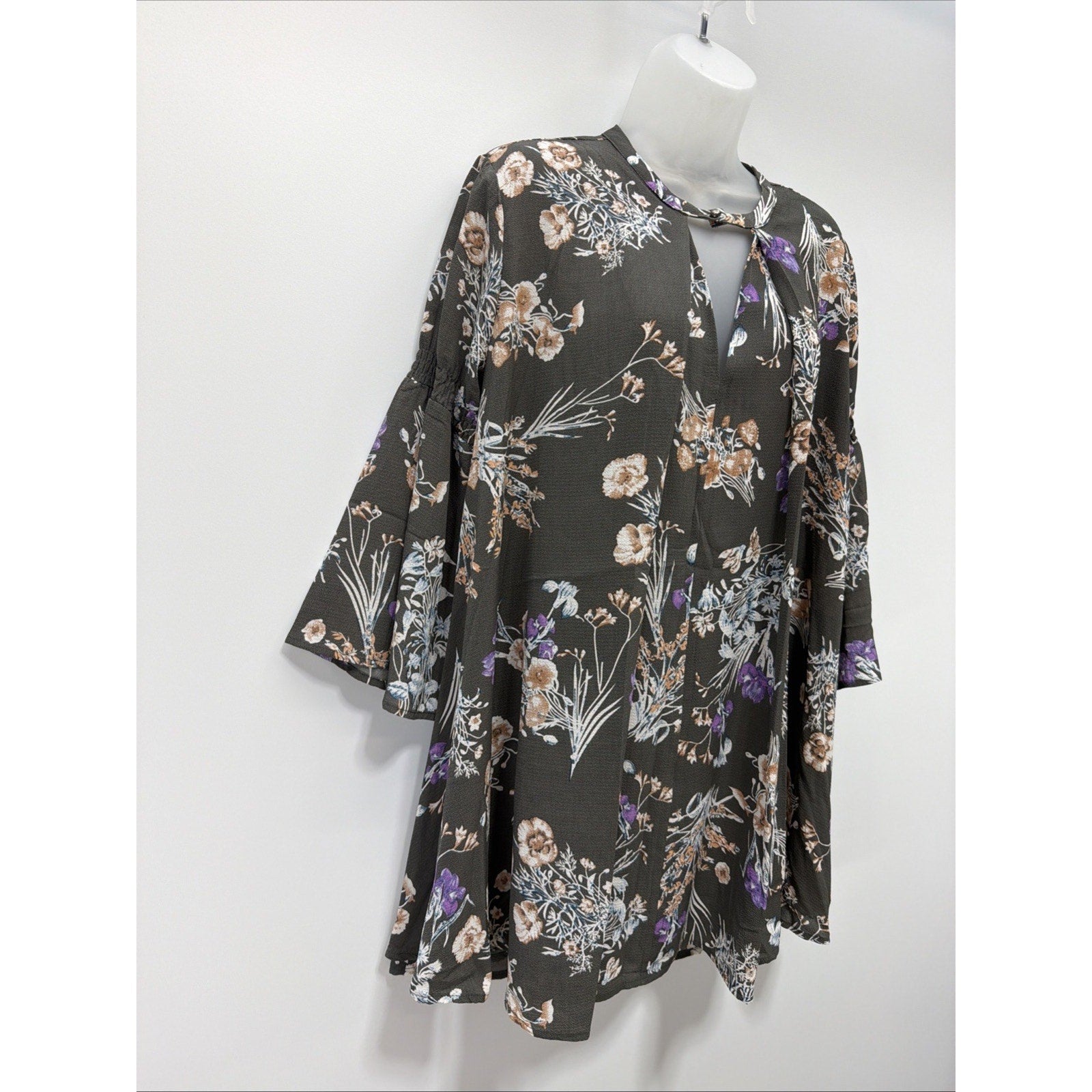 Umgee Dress Womens Small Tent Oversized Shift Boho Floral