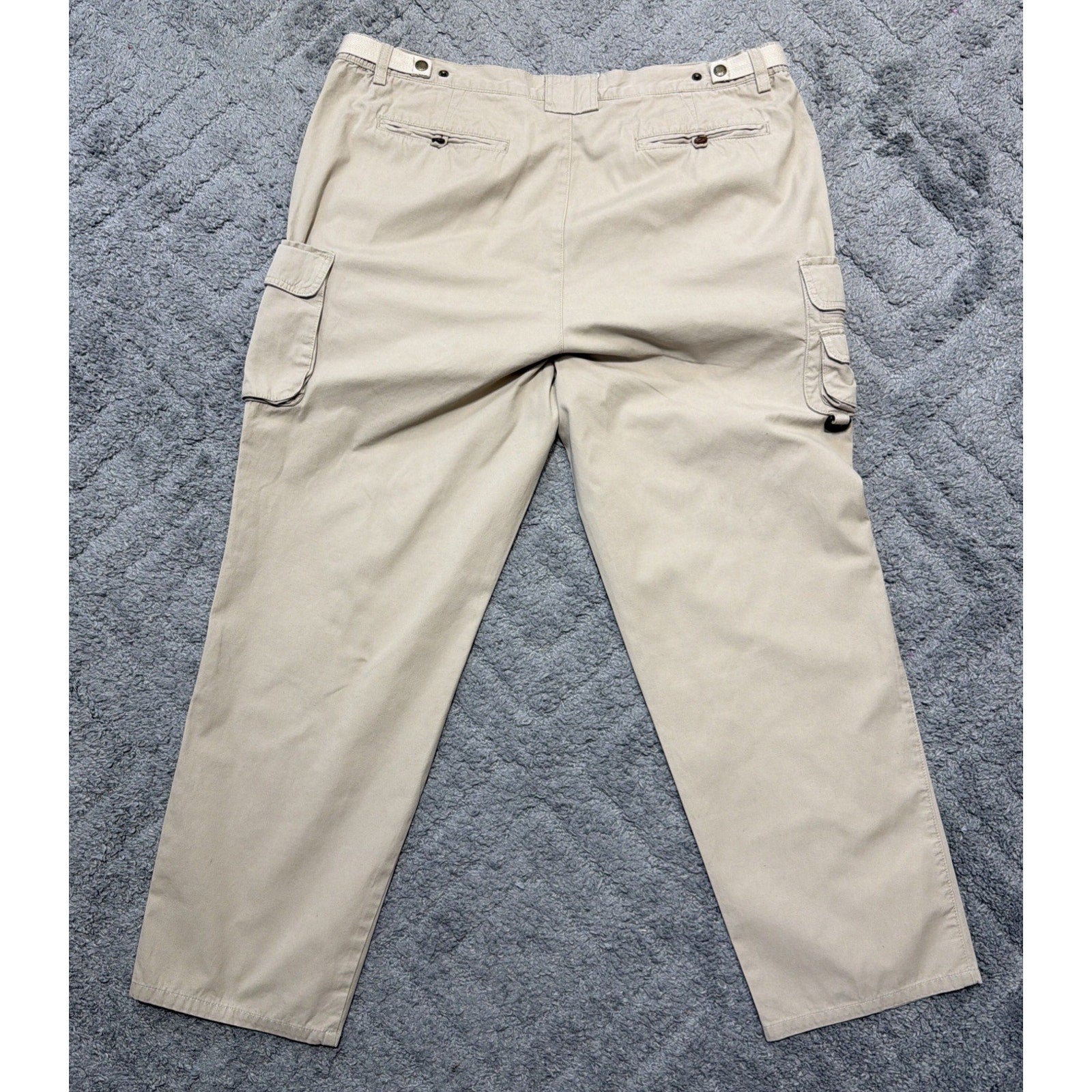 Orvis Cargo Pants Mens 42 Khaki Cotton Hiking Utility Outdoor Workwear Pockets