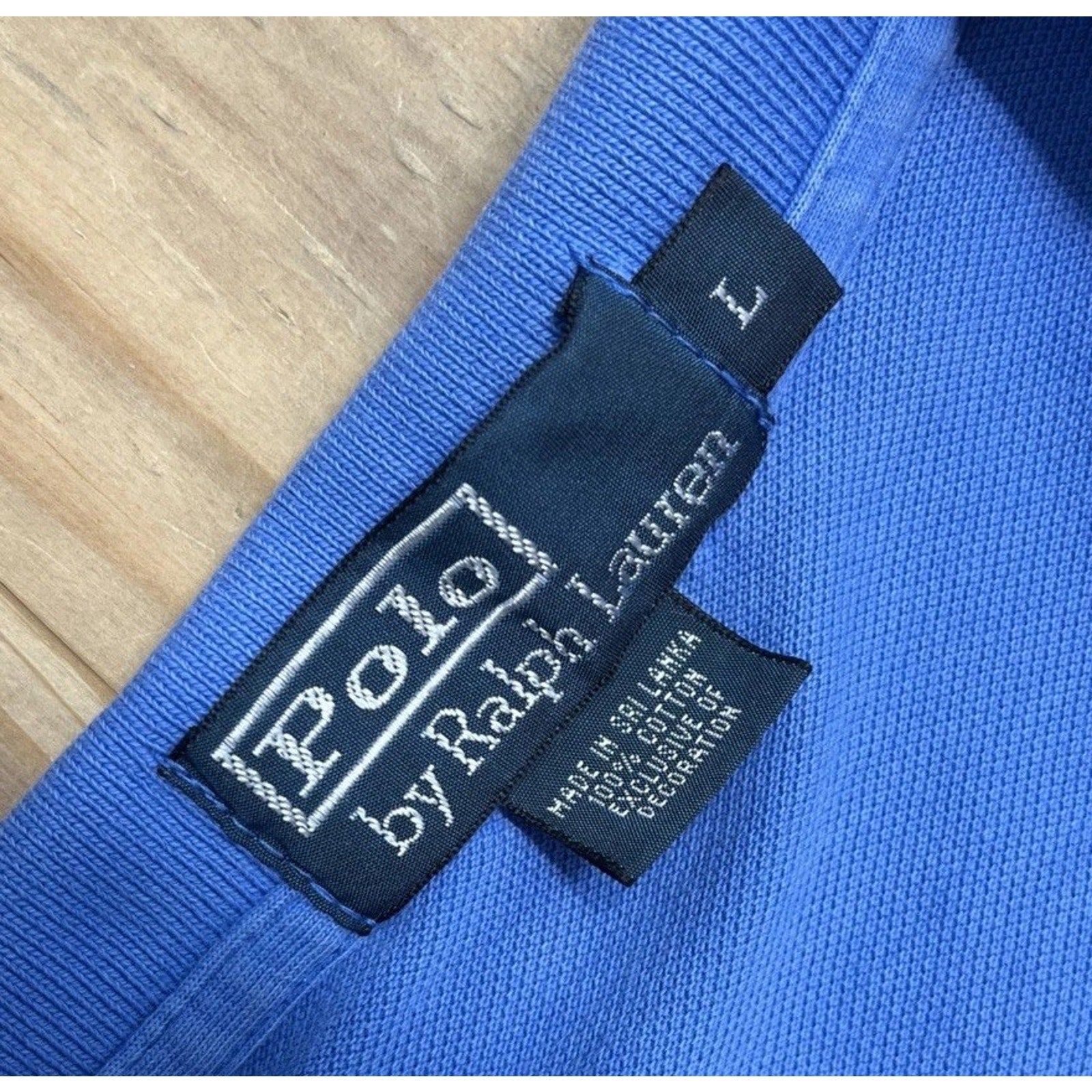 POLO Ralph Lauren Blue Polo Shirt w/ Yellow Pony Logo Mens Large