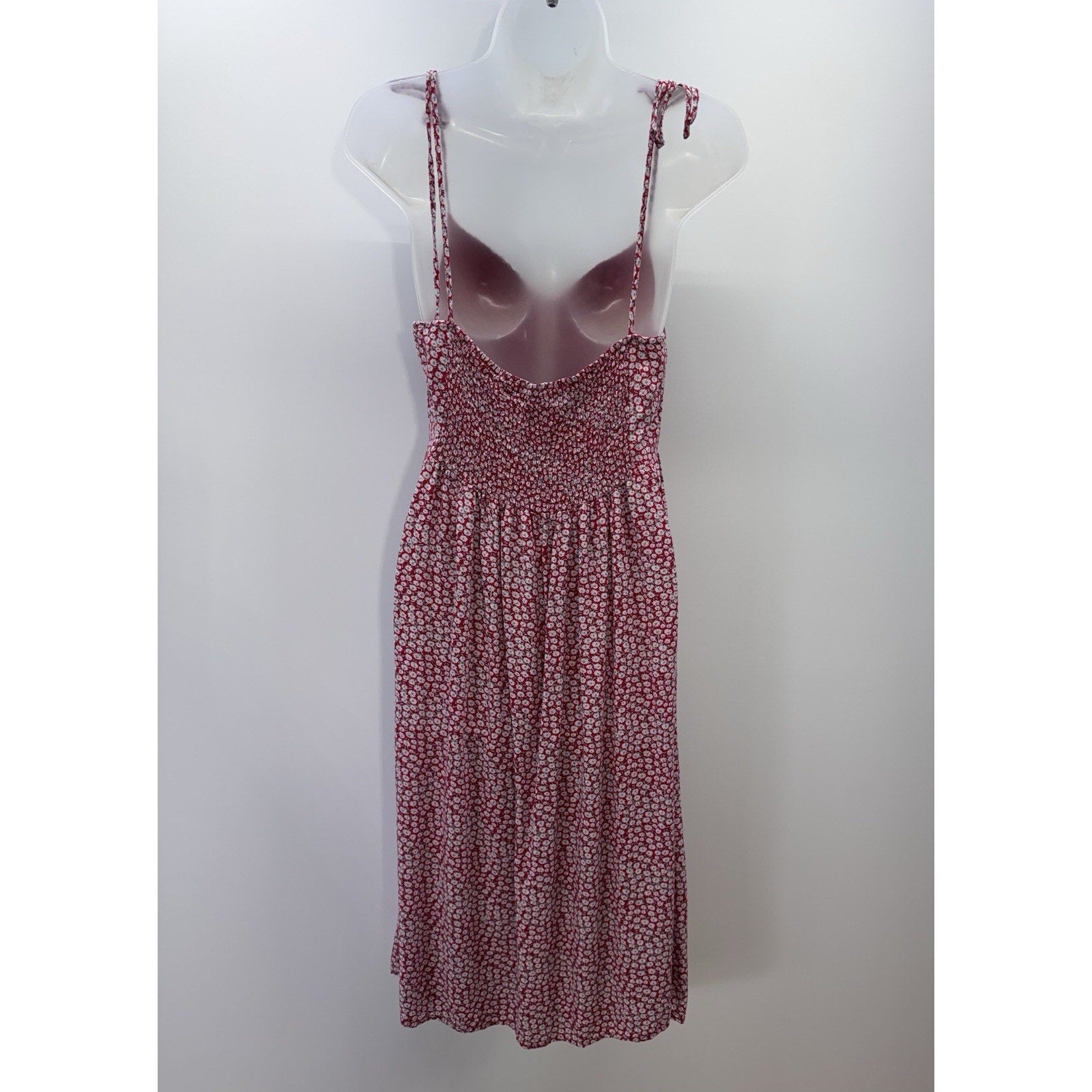 Blush BJ Dress Spaghetti Strap Red Floral Mini Women’s Size Large