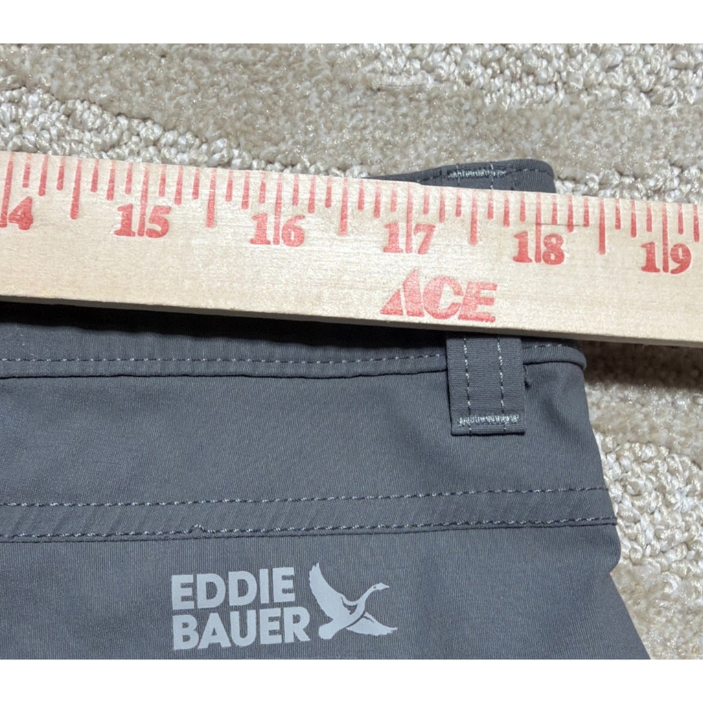 EDDIE BAUER Shorts Mens 36 x 10 Storm Gray Rainer Hiking Outdoor Nylon