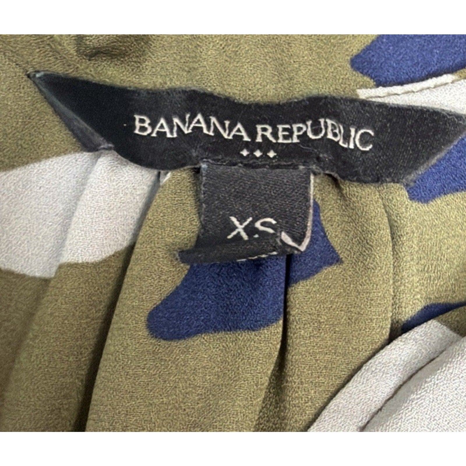 Banana Republic Womens Dress Size XS Camo Mini Lining Military Green