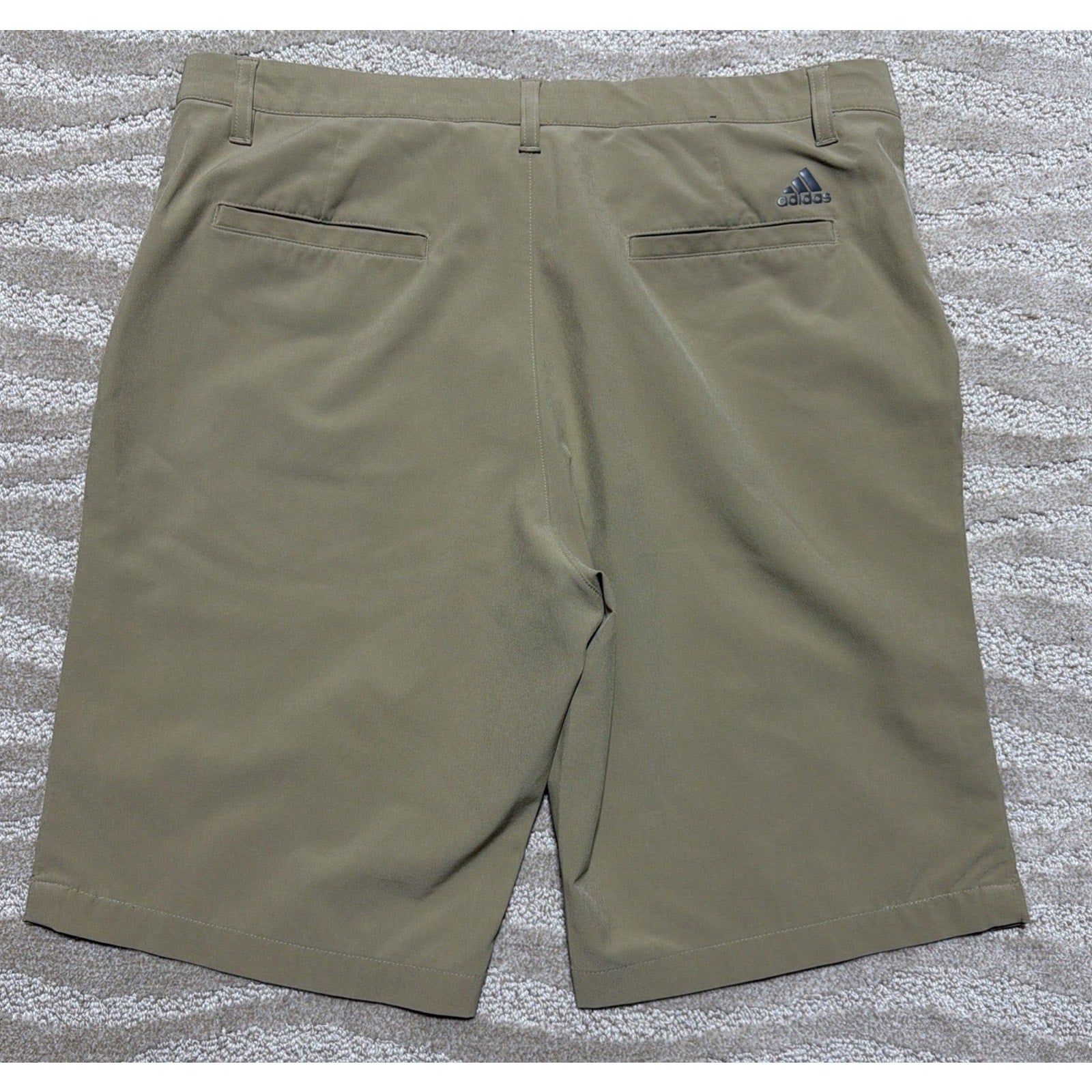 Adidas Golf Shorts Mens 34 Tan Tech Lightweight Moisture Wicking Active Chino