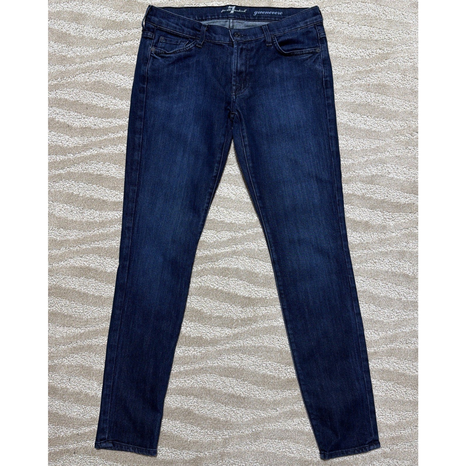 7 For All Mankind Women's Size 28 Gwenevere Skinny Jeans Dark Wash Denim Excell