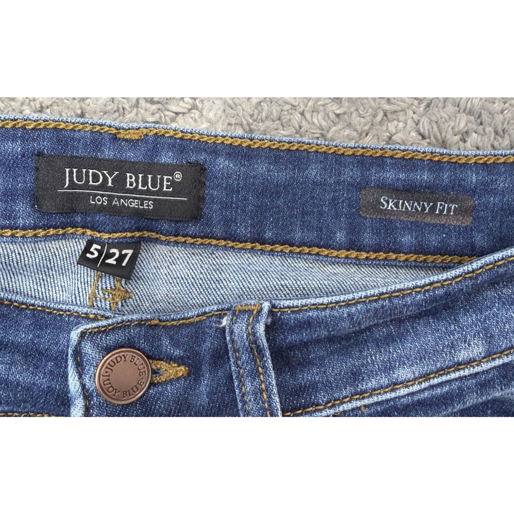 JUDY BLUE Jeans Womens 5/27 Skinny fit Mid Rise Denim Pants 28x28