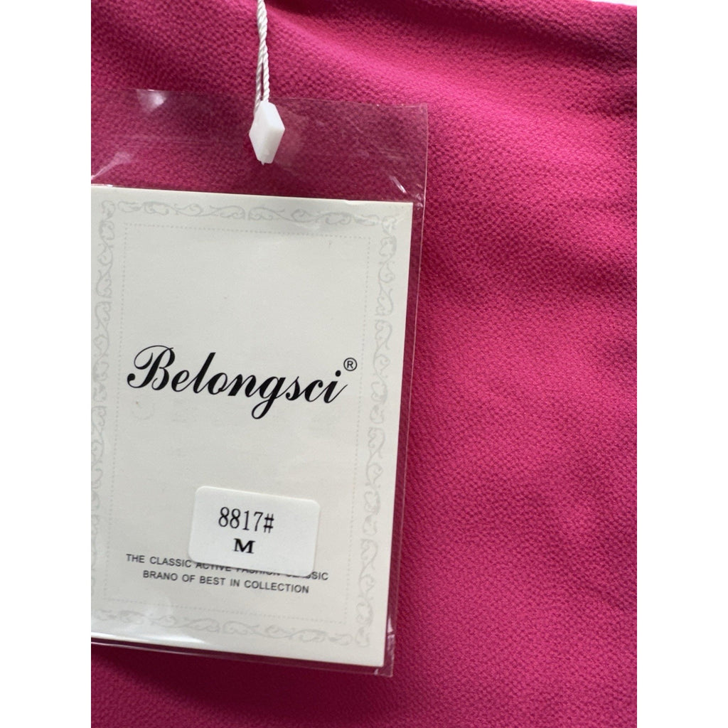 Belongsci Women’s Bright Pink Bell Sleeve Shift Dress Size M NWT Boutique