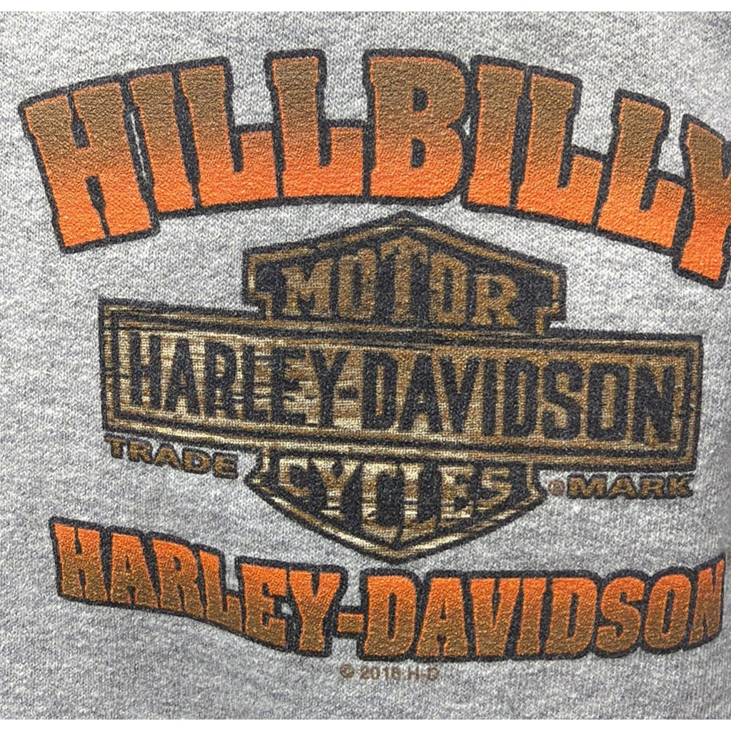 Harley-Davidson Gray Hillbilly Fleece Sweat Shirt Size Small Gatlinburg TN 2016