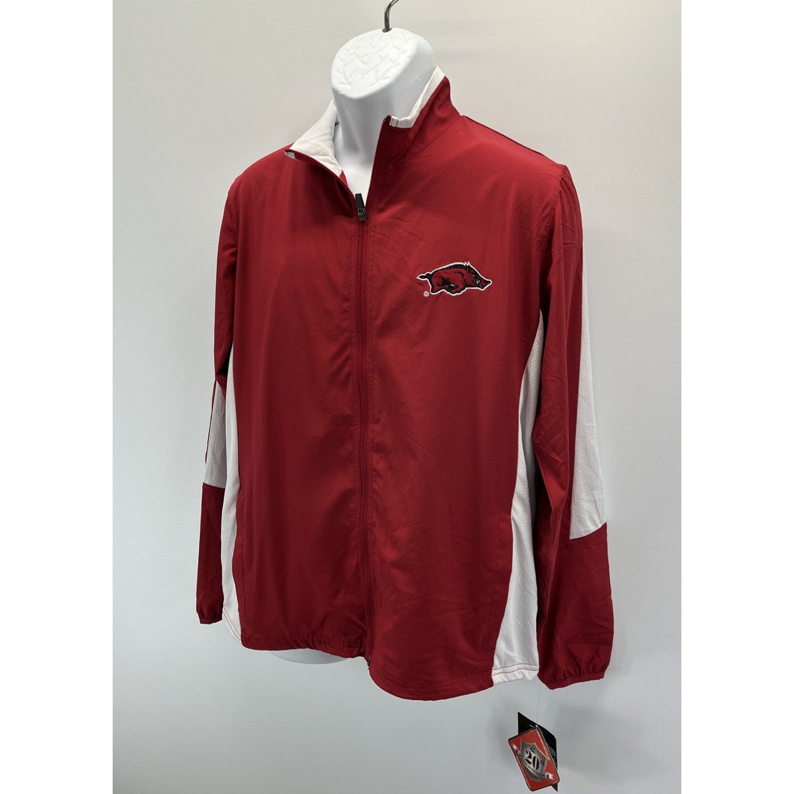 NWT COLOSSEUM ATHLETICS 20th ANNIVERSARY ARKANSAS Razorbacks Full ZIP Jacket S