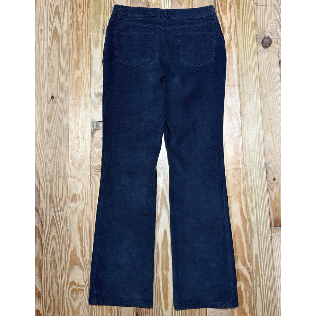 St Johns Bay Teal Secretly Slender Boot Cut Corduroy Pants Women's 6 Stretch