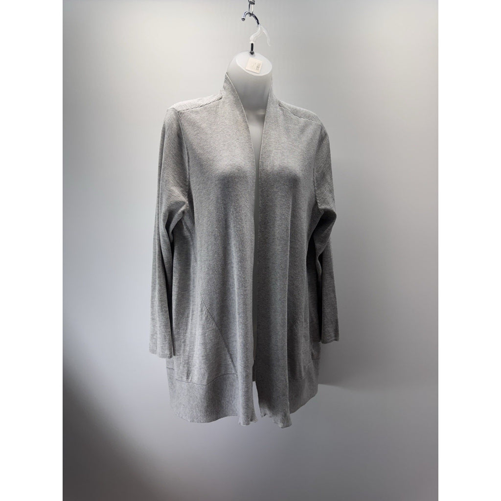 Chicos Sweater Gray Open Cardigan Casual Neutral Women’s Size 3/XL