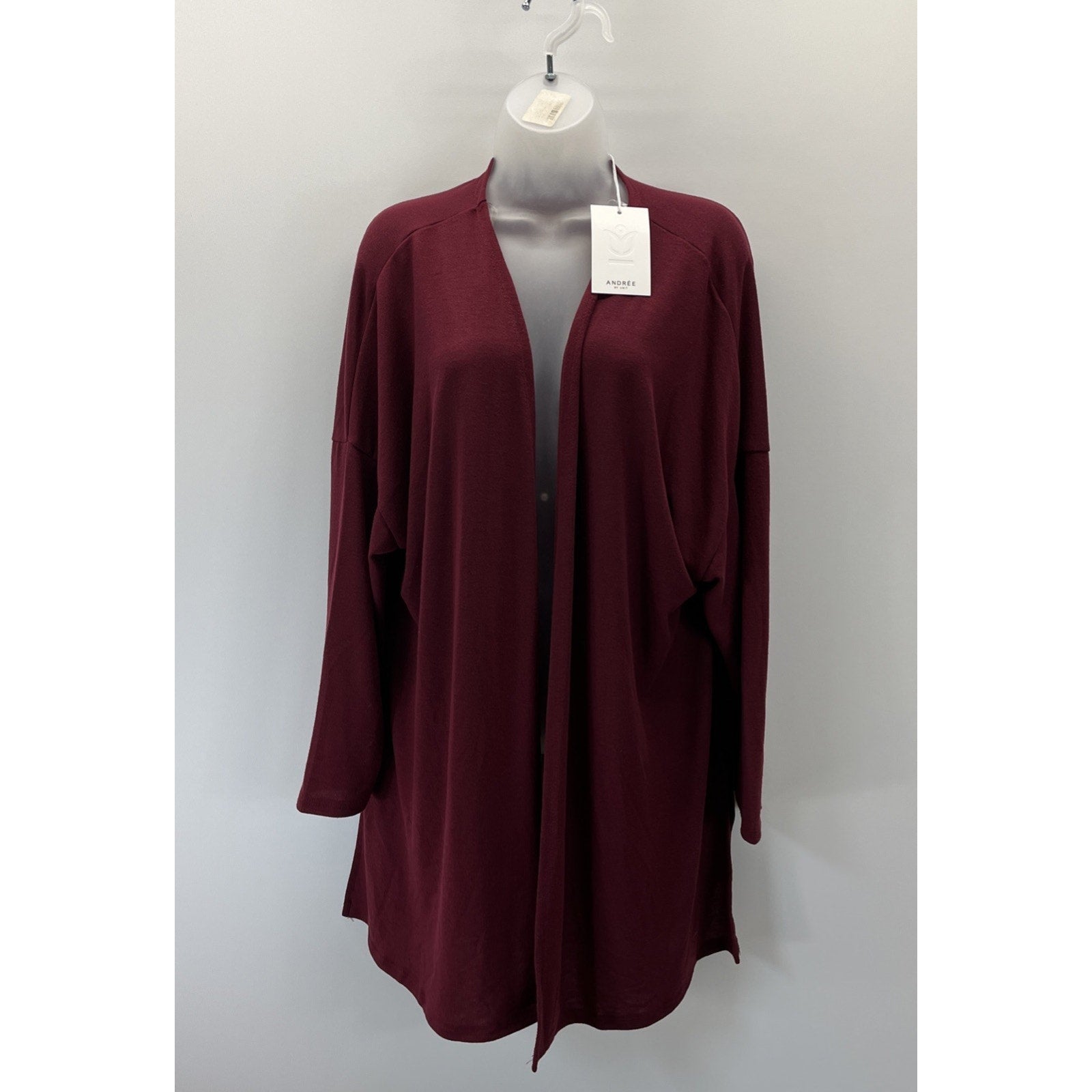 NWT Andree by Unit Cozy Neutral Minimalist Open Knit Woven Cardigan 2X