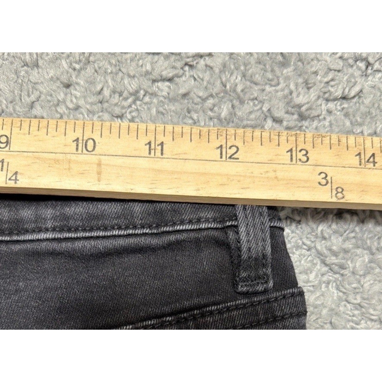 Flying Monkey Jeans Womens Size 25 High Rise Flare Black Cotton Blend