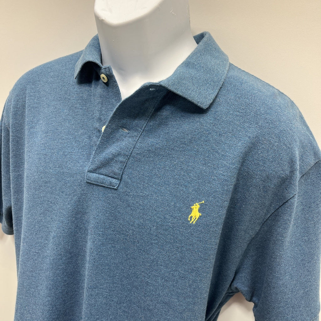 Polo Ralph Lauren Blue Custom Fit Short Sleeve Polo Mens Size XL