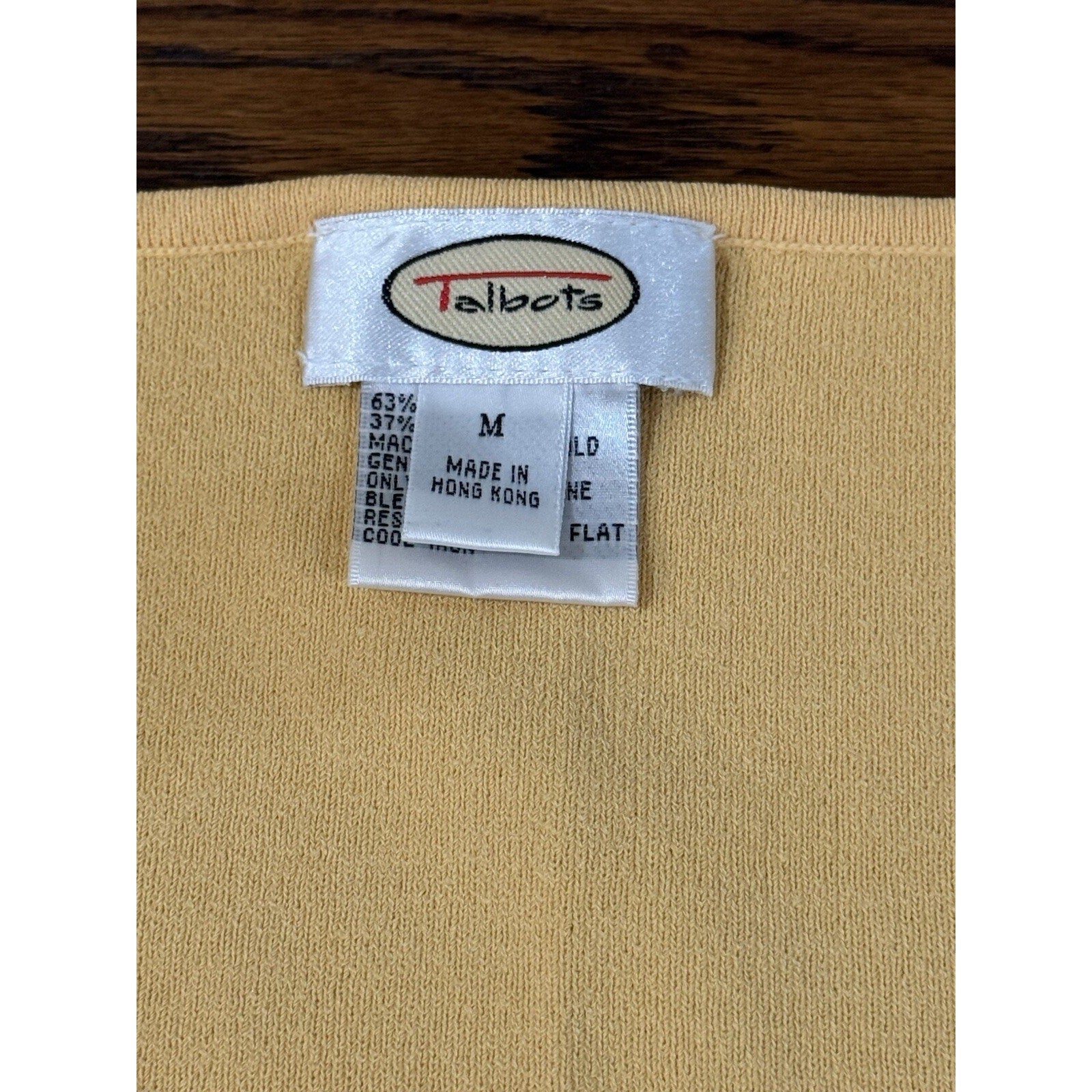 Talbots Tank Top Yellow Cotton Rayon Blend Women's M Sleeveless Shell