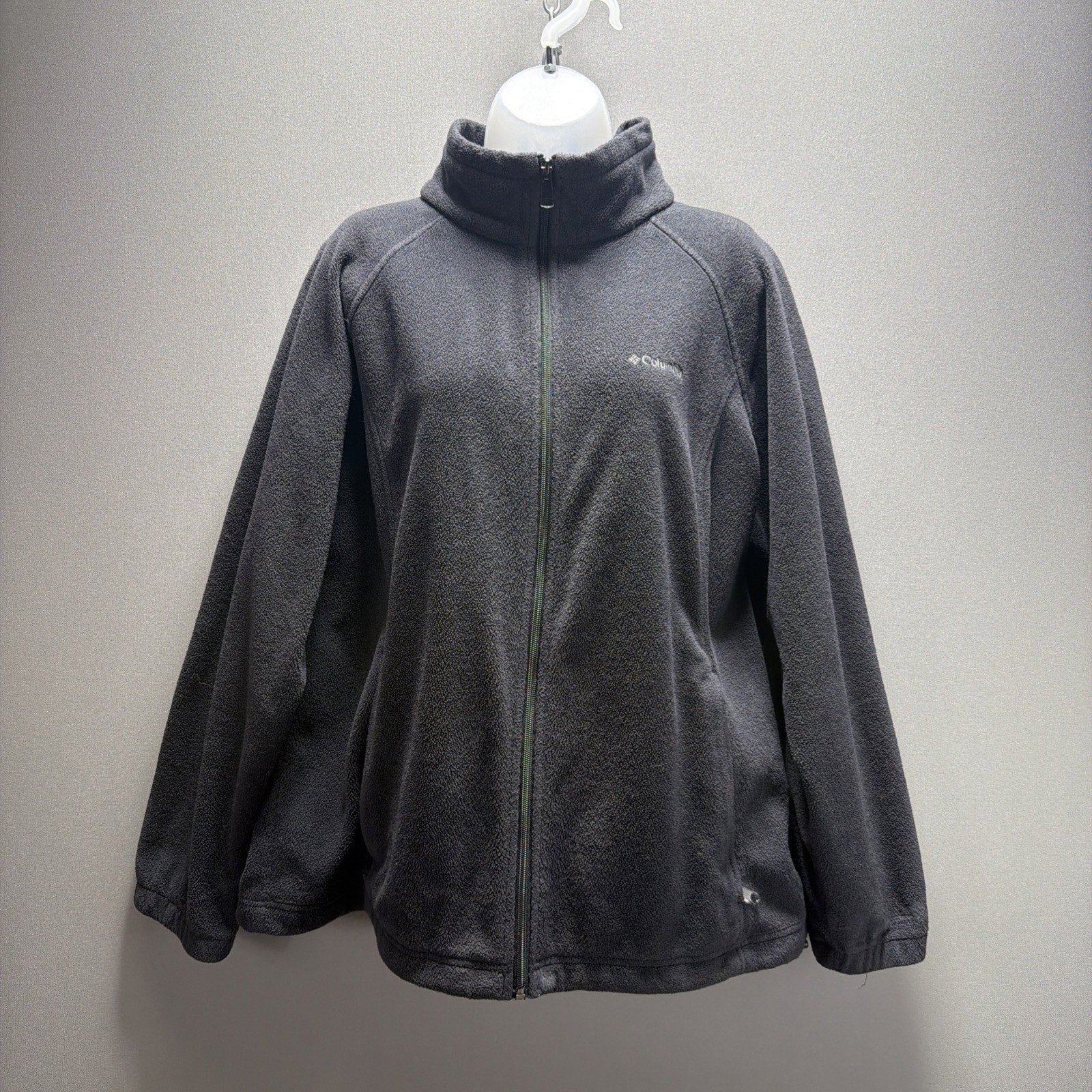 Columbia Women's Benton Springs Full Zip Fleece Jacket Charcoal Heather Plus 2X