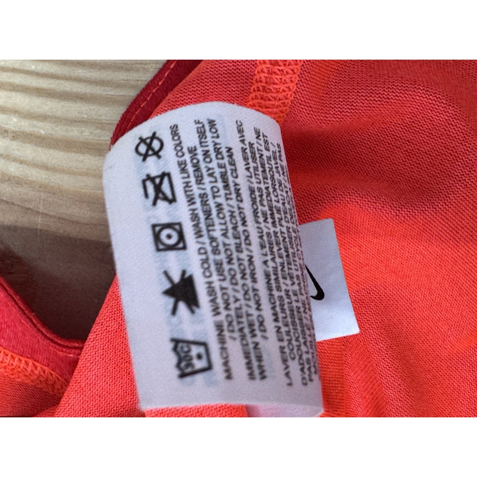 Nike Dri Fit Pink/Red Swim Cover Racer Back Tie Waist Zip Pocket Women’s Size S