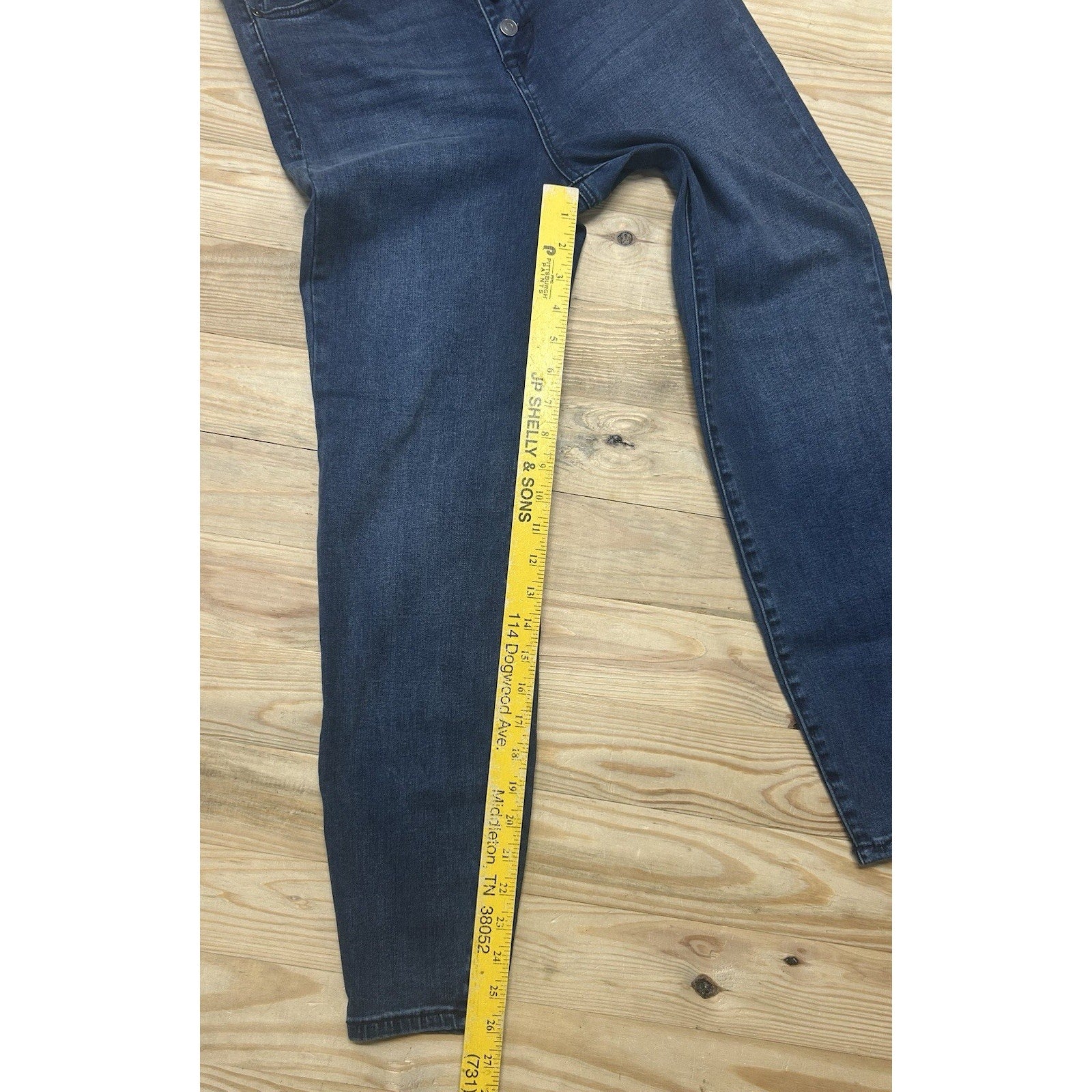 Altar'd State Jeans Womens 30 Blue Skinny Medium Wash Denim Low Rise Button Fly.