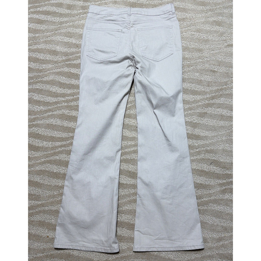 H&M Divided Jeans Women's US 12 Gray High Rise Flare Leg Stretch Denim