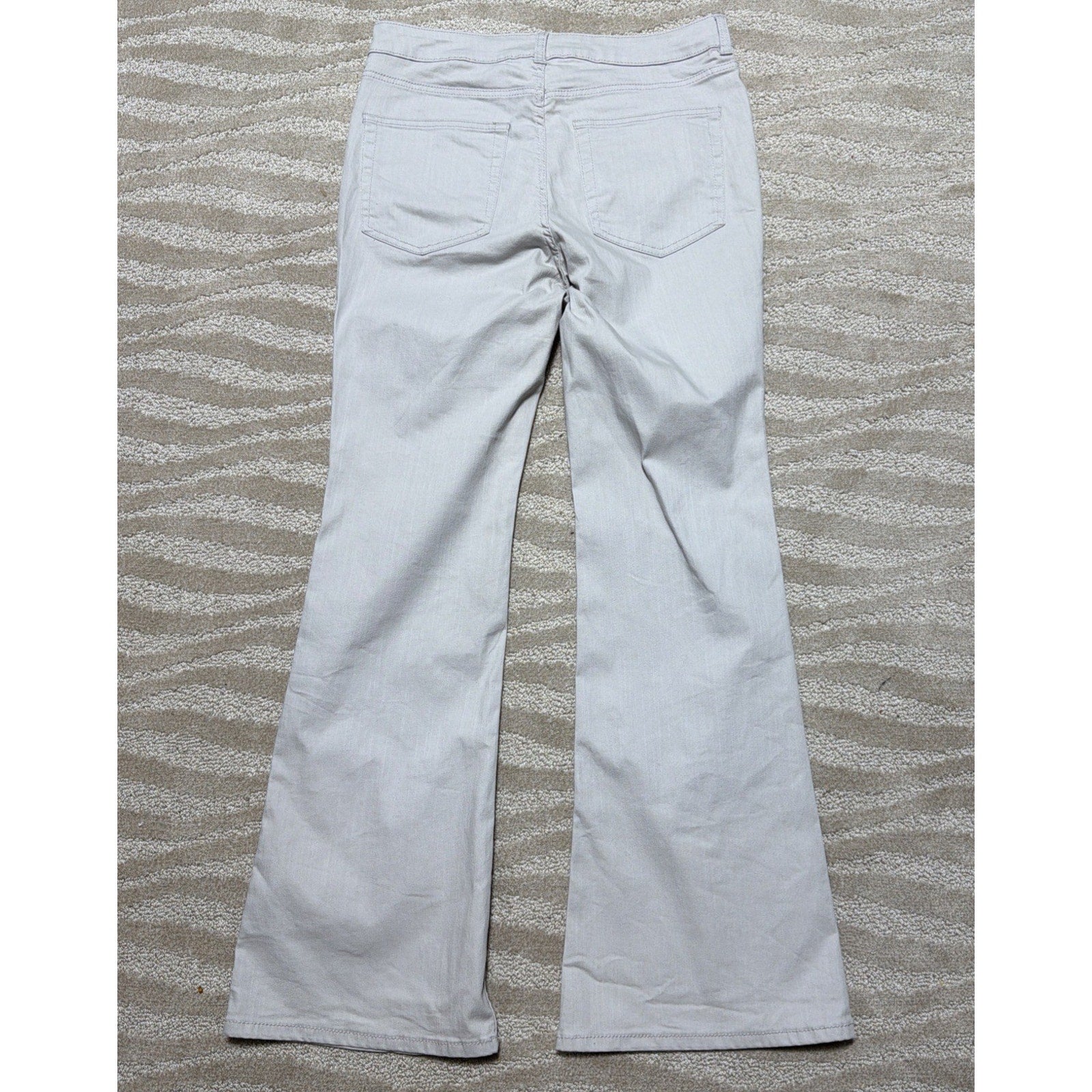 H&M Divided Jeans Women's US 12 Gray High Rise Flare Leg Stretch Denim